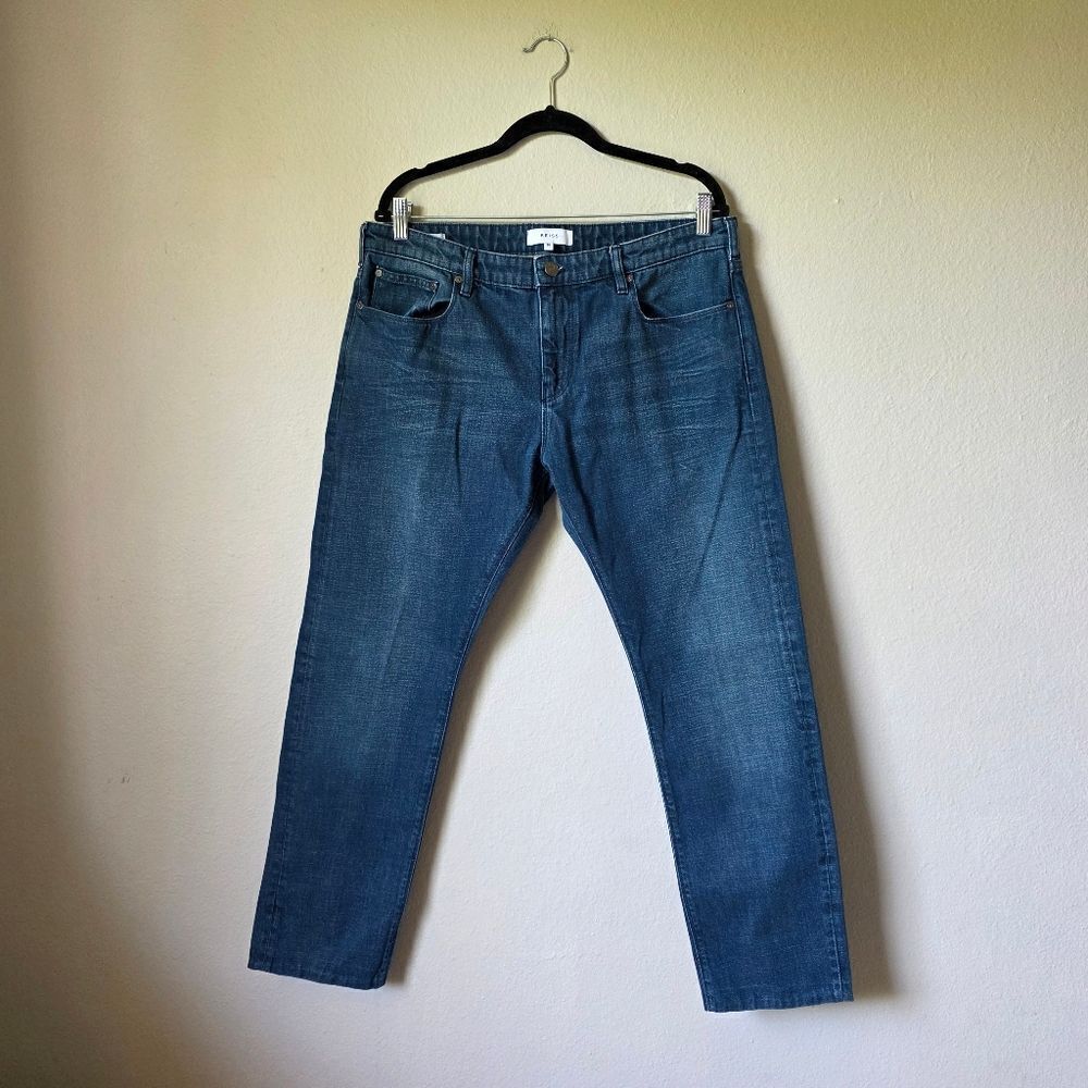 Reiss Mens Razor Blue Jeans Size 36